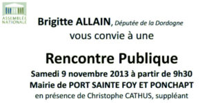 Rencontre publique avec votre Députée !
