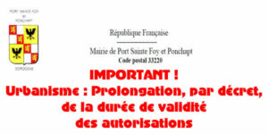 Urbanisme : Prolongation de la durée de validité des autorisations !