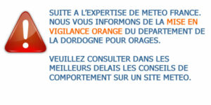 MISE EN VIGILANCE MÉTÉO ORANGE POUR ORAGE et VENTS VIOLENTS !