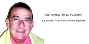 Le docteur Guy WINUM nous a quittés