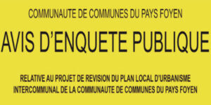 AVIS D'ENQUETE PUBLIQUE PLUi