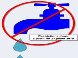 Avis de restrictions des usages de l’eau