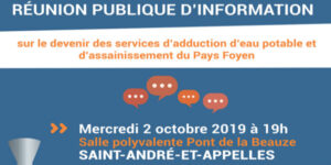 Réunion publique eau potable et assainissement.