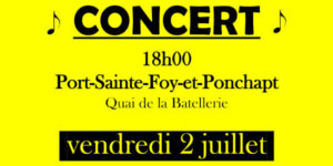 Affiche concert juillet - fond jaune - 600x300