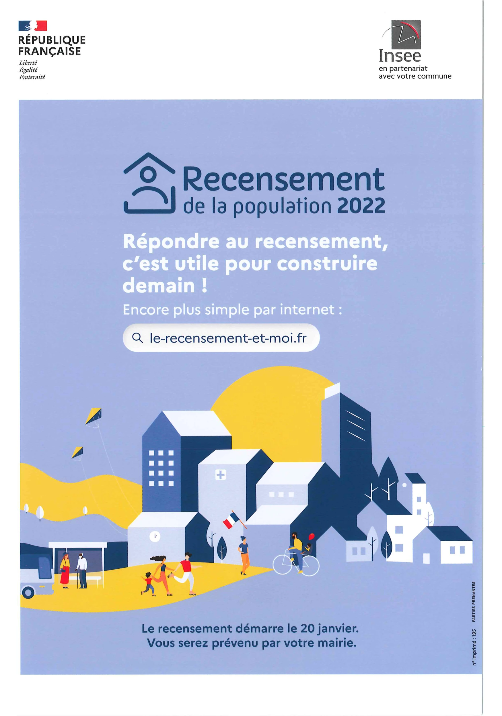 Affiche recensement 2022