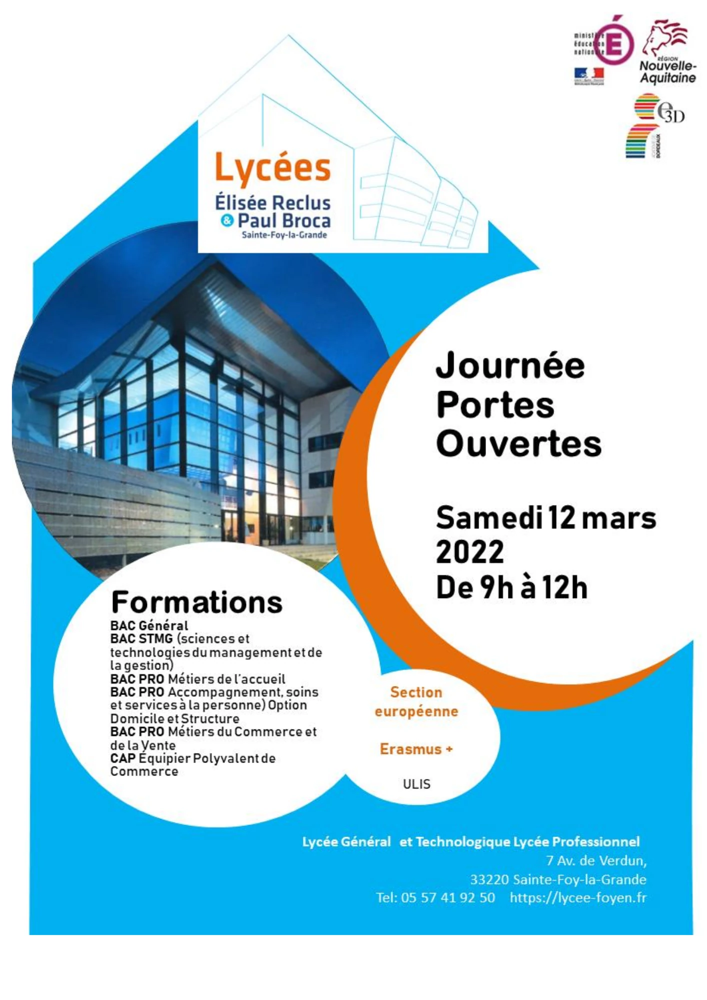 JPO 2022 Lycées Sainte-Foy-la-Grande