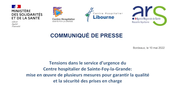Tensions service d’urgence Centre hospitalier Sainte-Foy-la-Grande 600x300