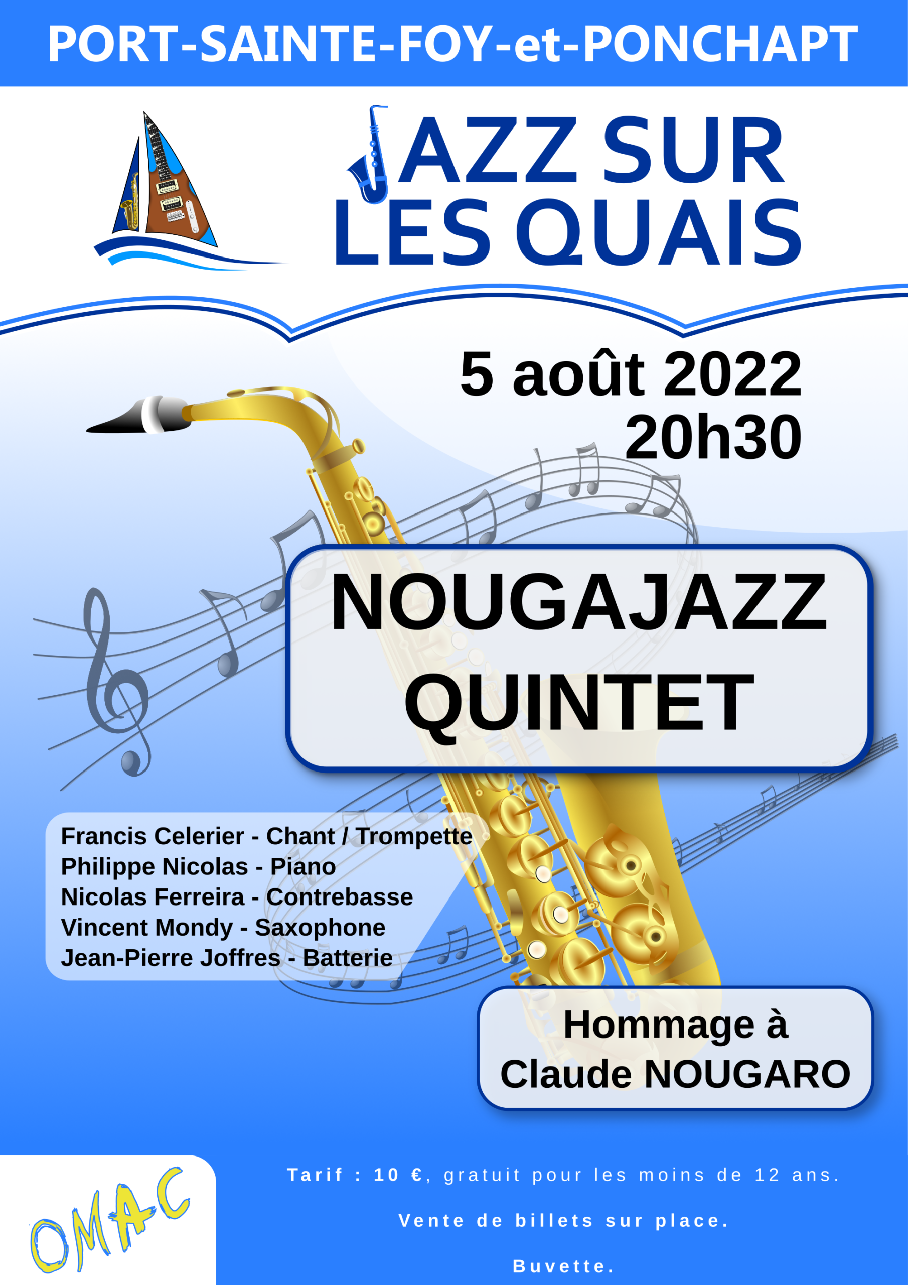 Affiche Jazz sur les Quais 2022