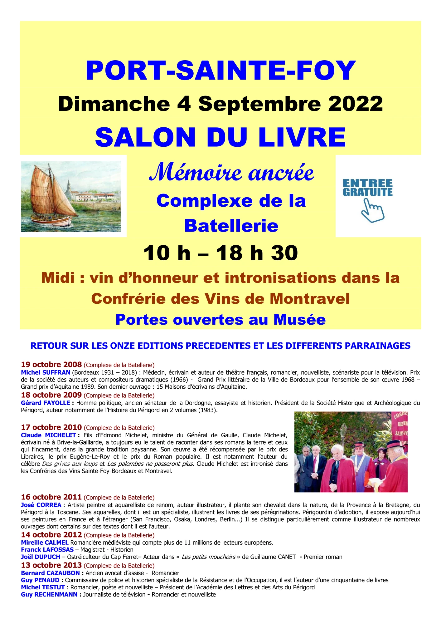 Salon du Livre 2022 - Programme Page 1