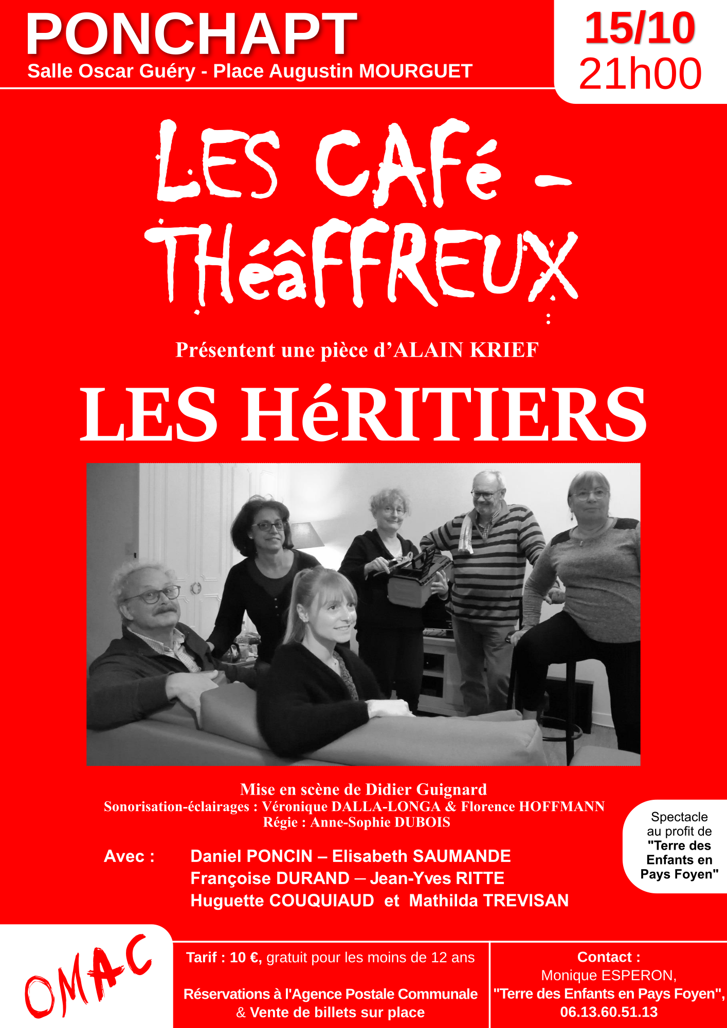 Affiche Les Héritiers, Les Café Théâffreux 2022