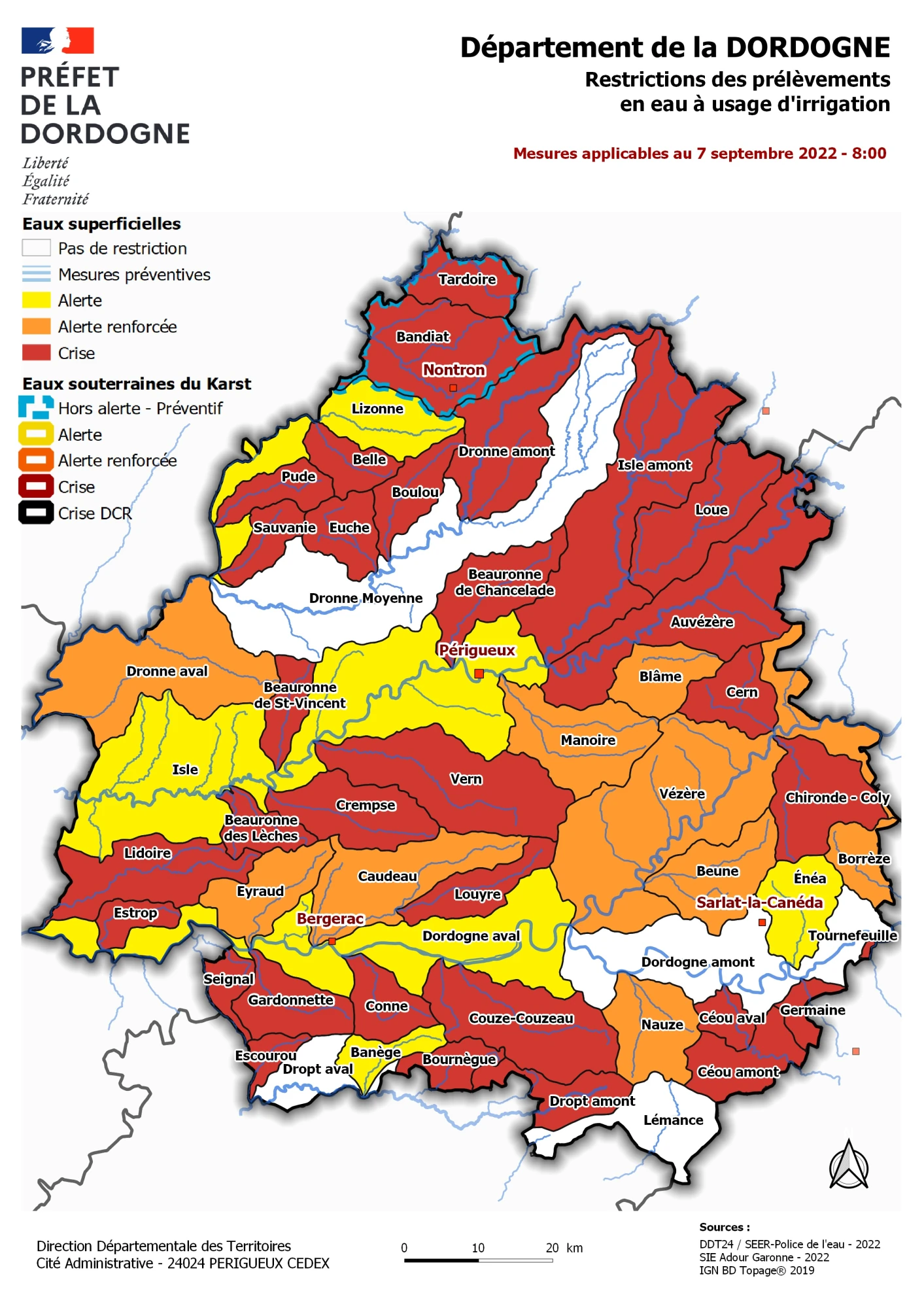 Carte A4 Arrêté Préfectoral 20220907