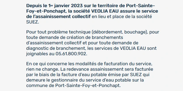 Assainissement collectif 2023