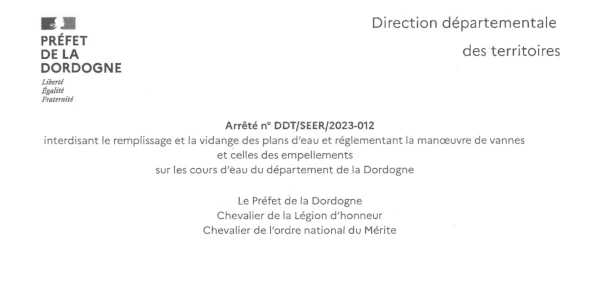 Arrêté préfectoral n° DDTSEER2023-012 600x300