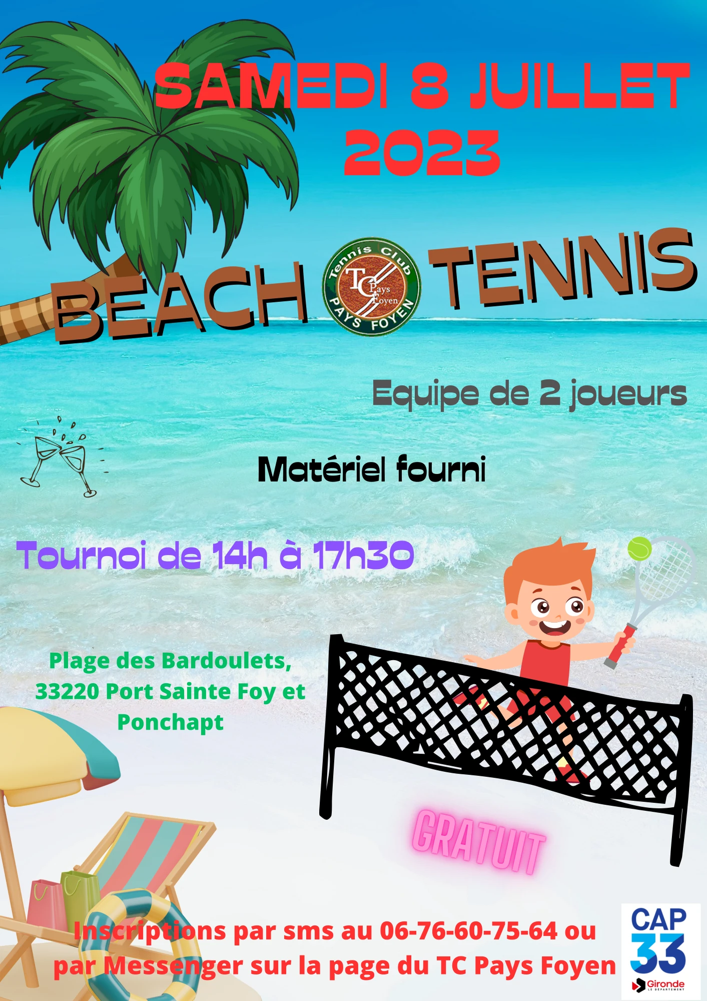 Affiche Beach Tennis 2023