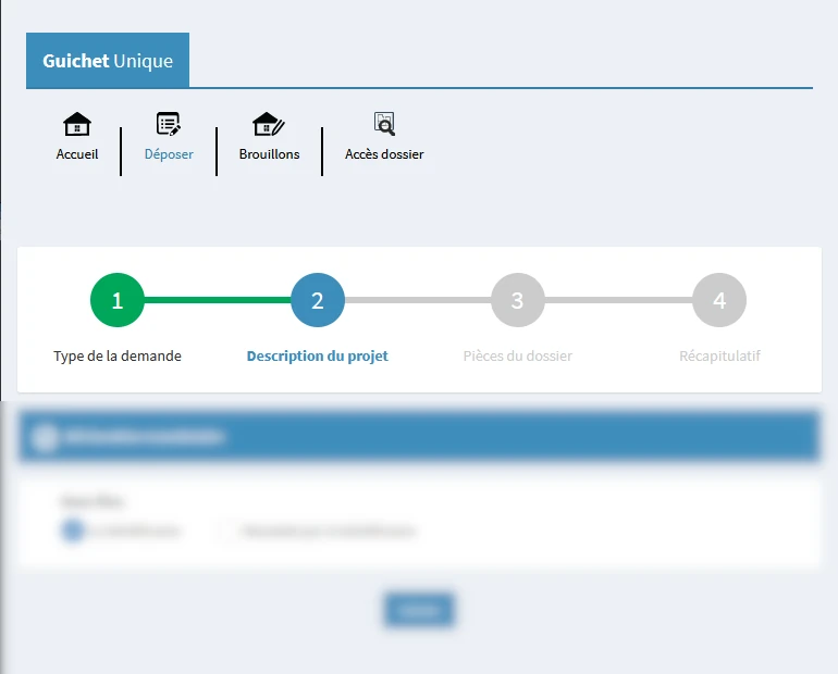 Guichet unique - dépôt de dossier #2