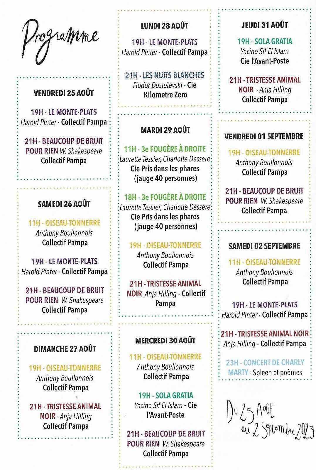 Programme Pampa 2023