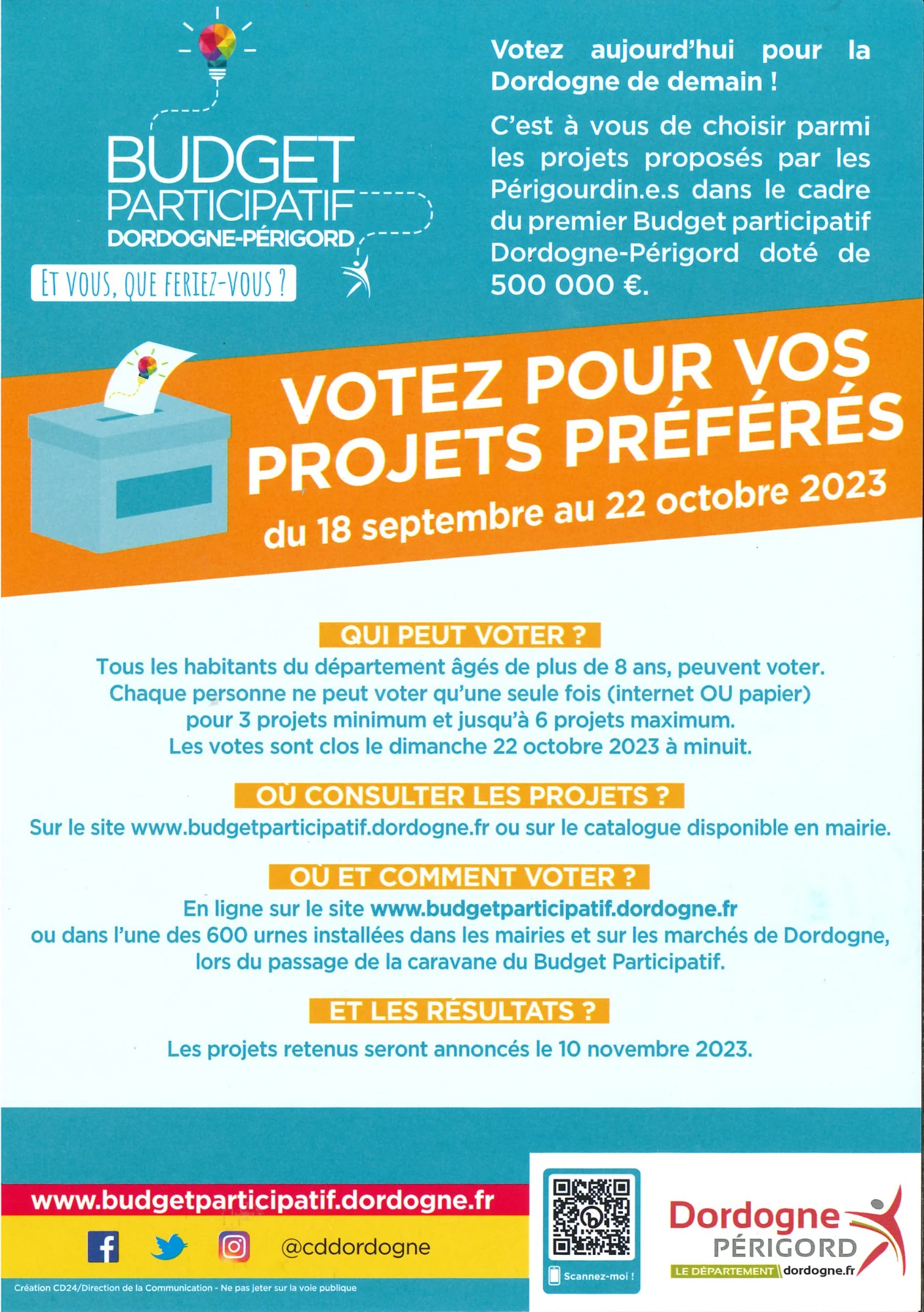 Budget participatif Dordogne 2023