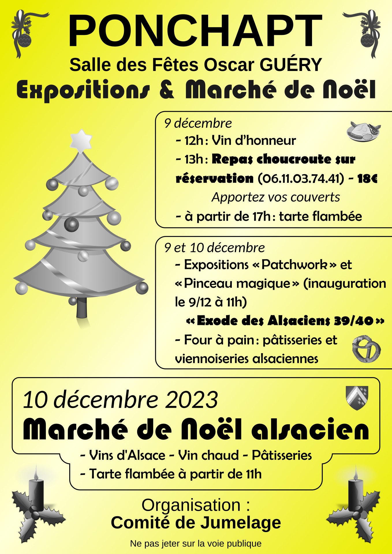 Expositions - Marché de Noël - Repas choucroute 2023