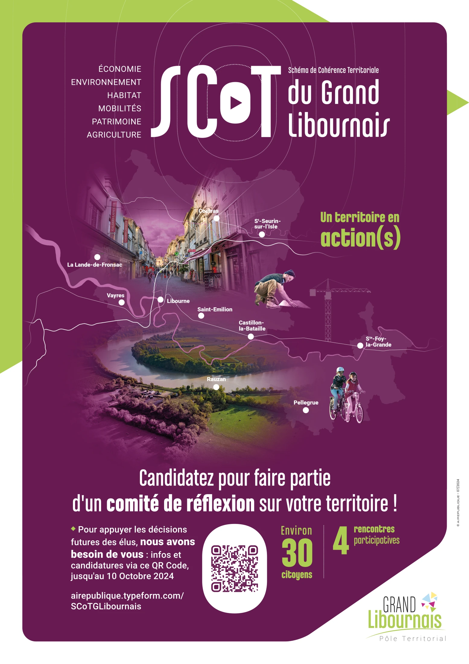 Affiche Comité de Réflexion SCoT Grand Libournais