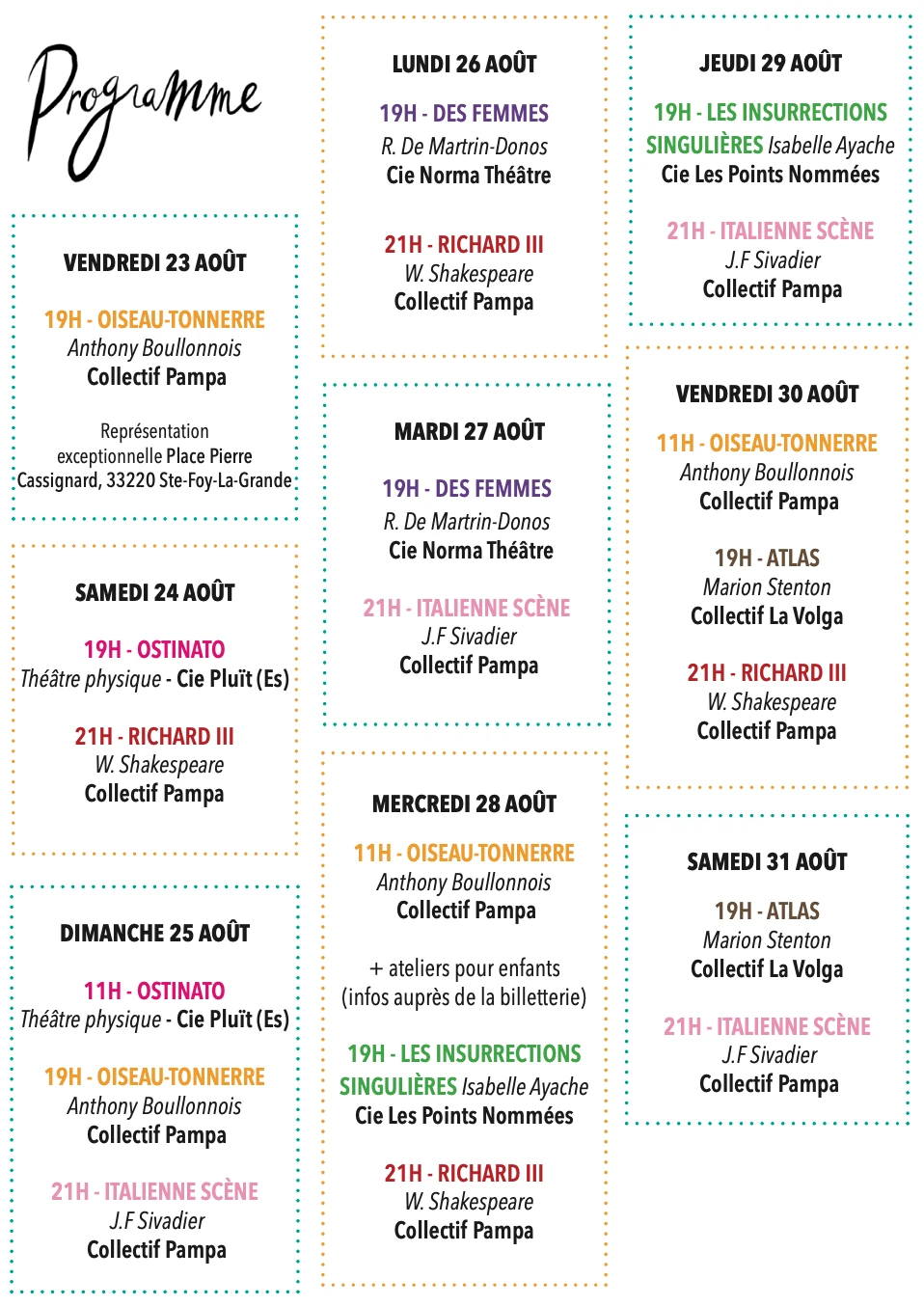 Programme Festival Pampa