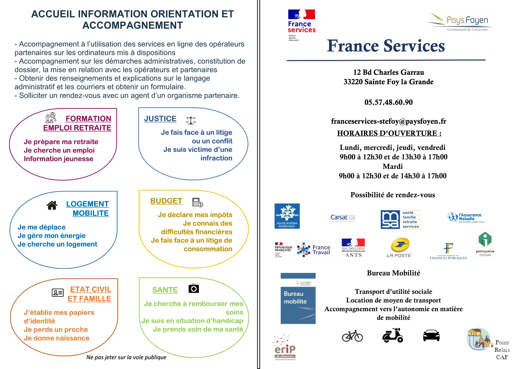 France Services 2024 - Horaires et informations des permanences