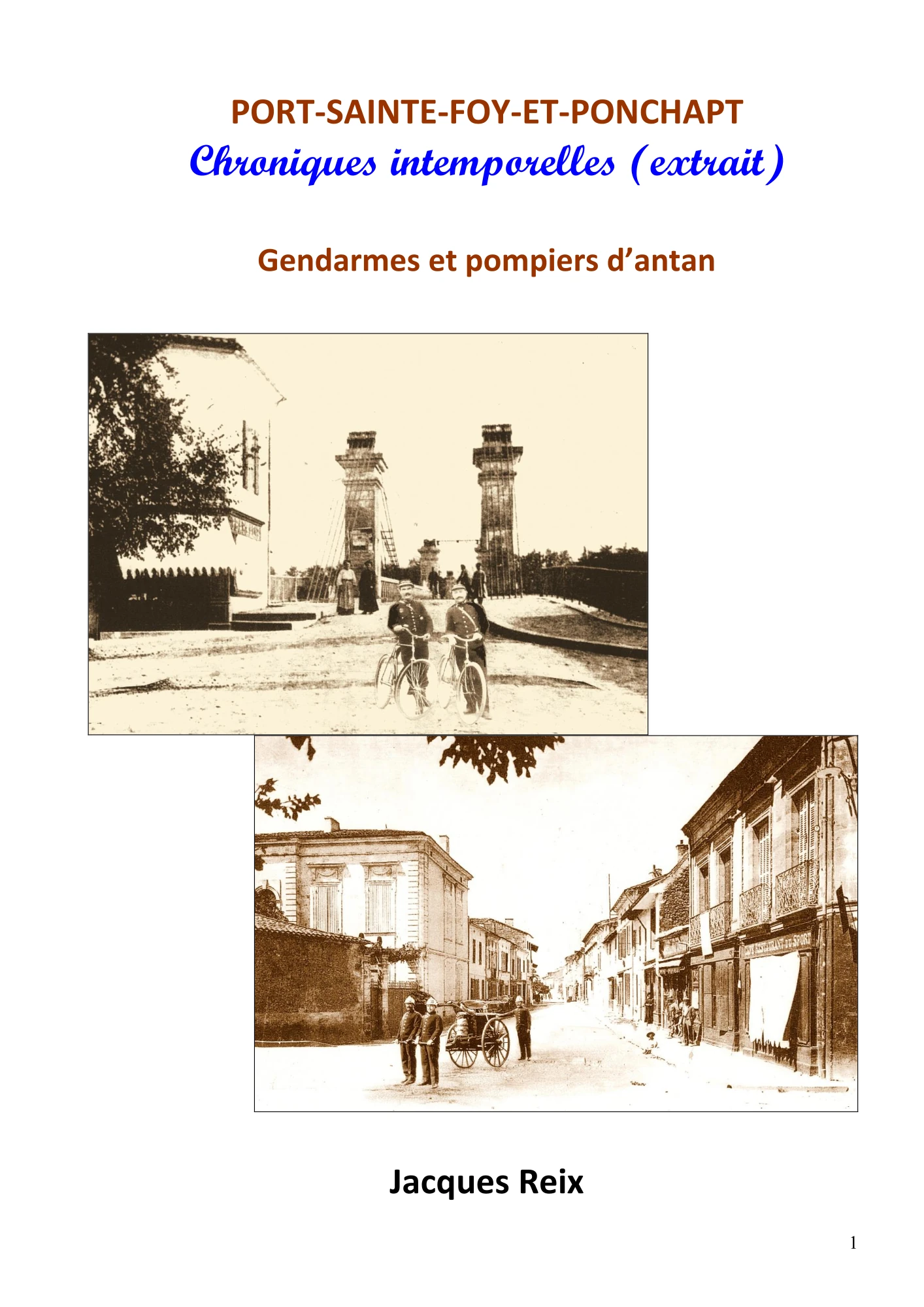 Télécharger ''Gendarmes et pompiers d’antan''