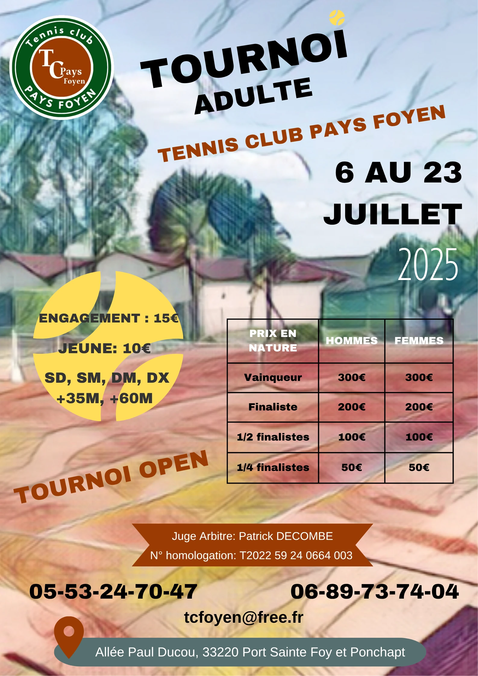 Tournoi de Tennis - TC Pays Foyen