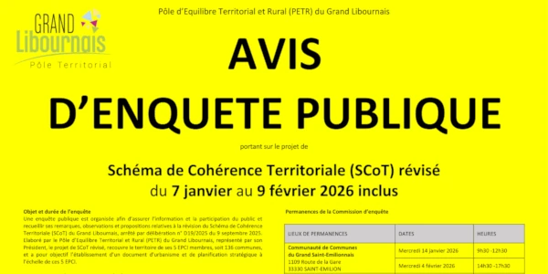 Enquête Publique – Schéma de Cohérence Territoriale (SCoT) révisé