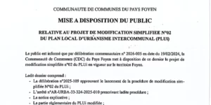[PLUi] Mise à disposition du public Modification simplifiée n 02