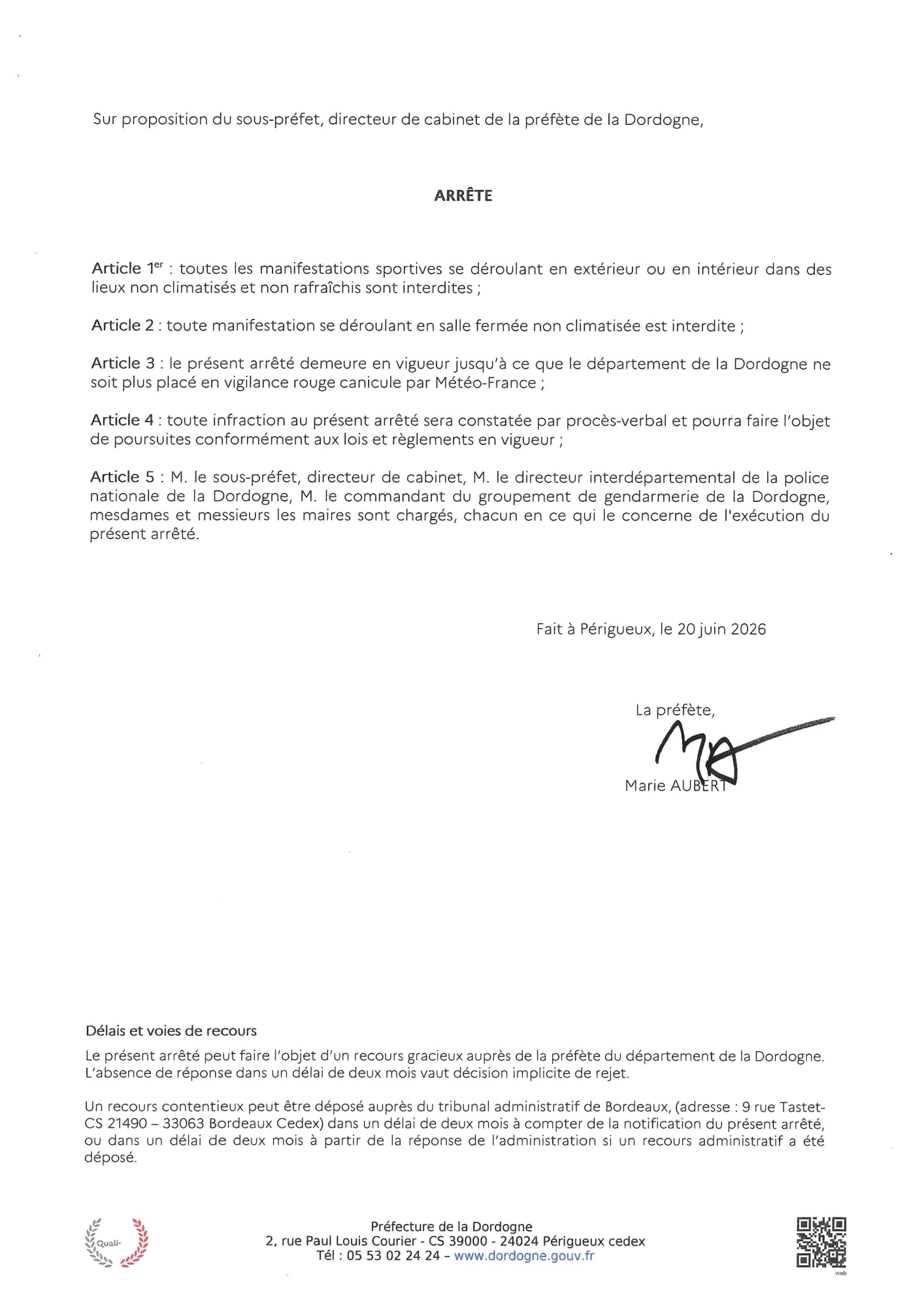 AP manifestations sportives Canicule #2