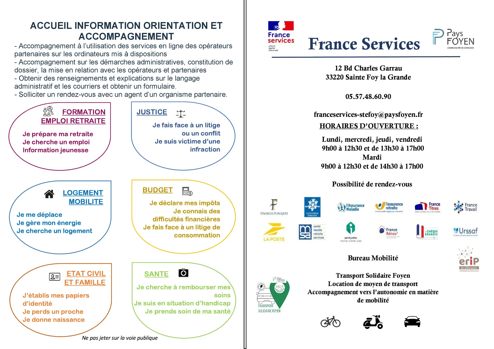 France Services - Horaires et informations des permanences