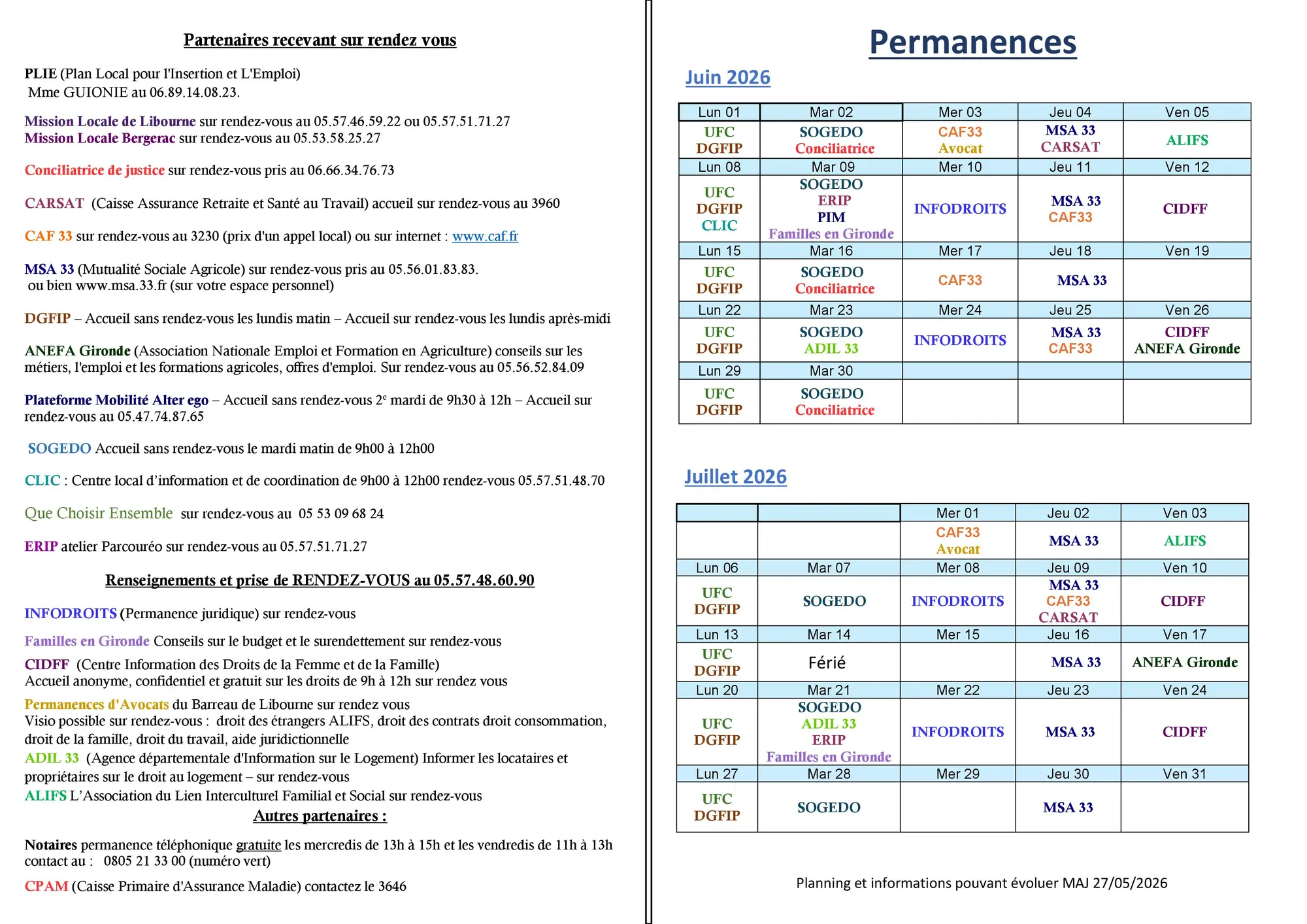 France Services - Horaires et informations des permanences