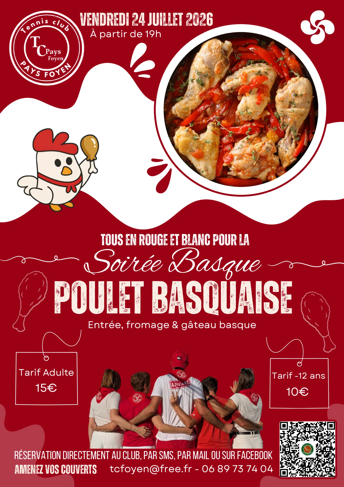 Repas Basque – Poulet basquaise