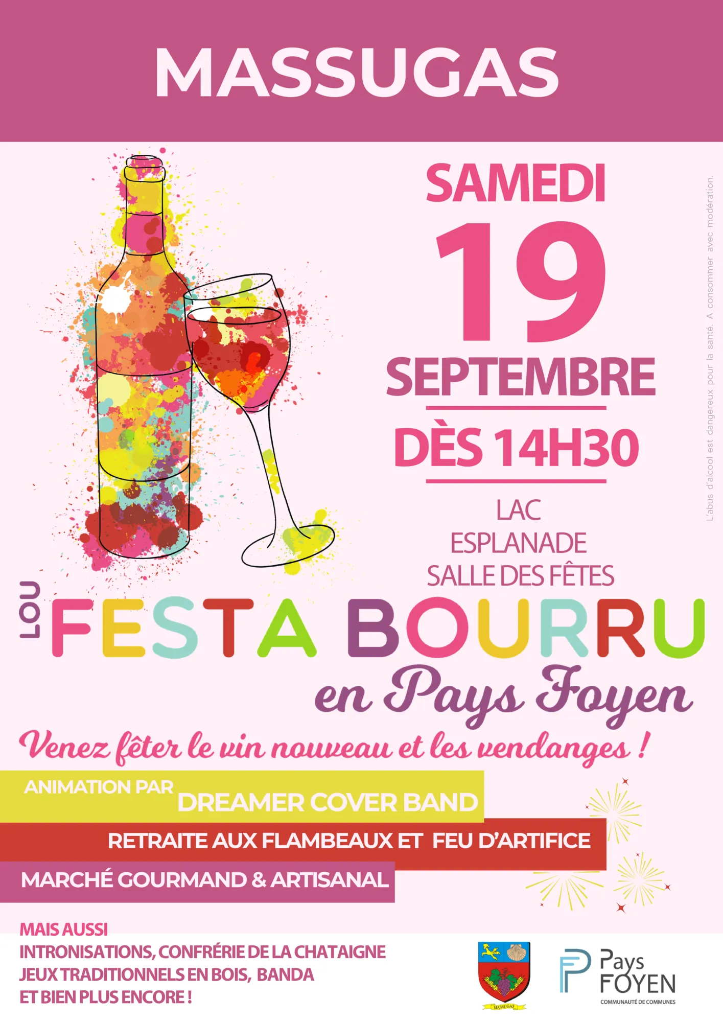 Affiche Lou Festa Bourru – Massugas - Affiche