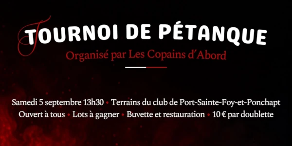Tournoi de Pétanque Les Copains d'Abord