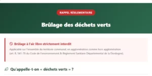 Brûlage des déchets verts