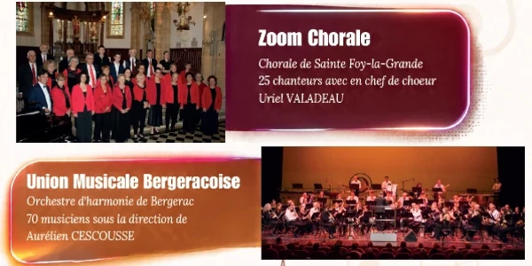 [22/11] Concert « Union Musicale Bergeracoise » & « Zoom Chorale »