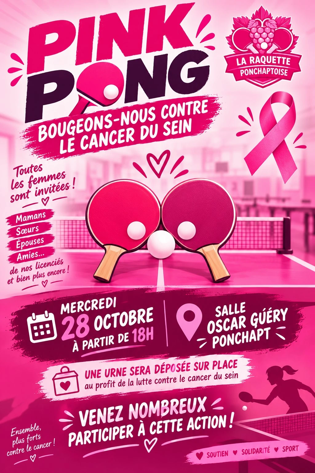 Affiche Pink Pong - La Raquette Ponchaptoise