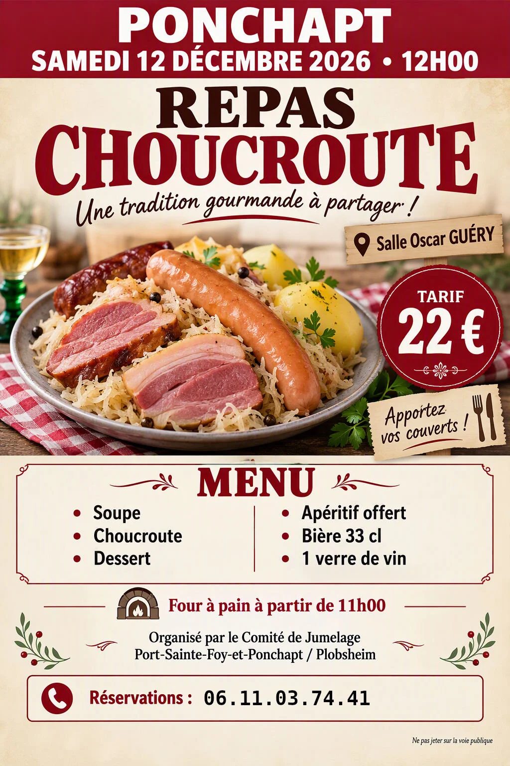 Repas Choucroute